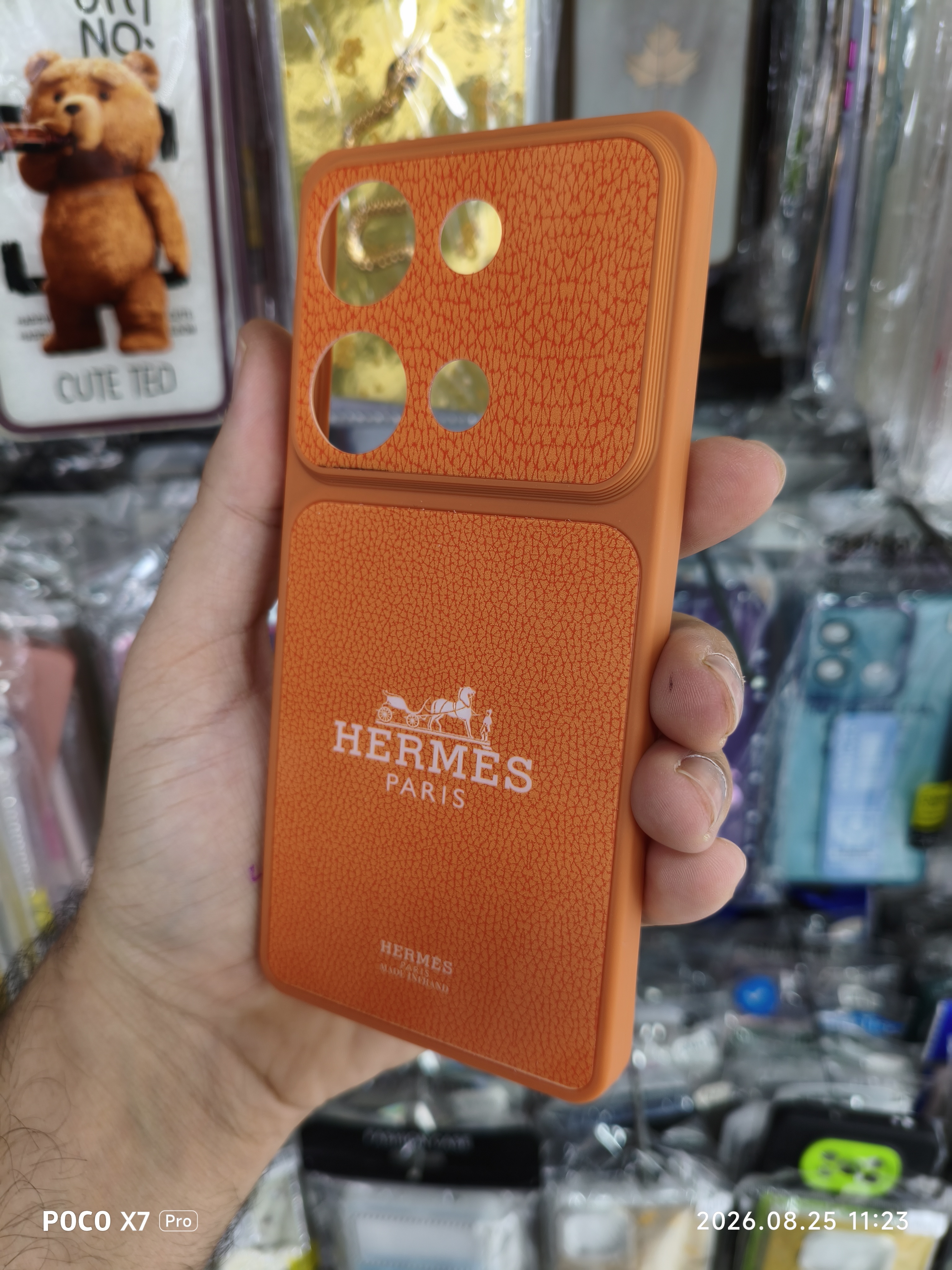 قاب Xiaomi Redmi Note 13 pro 4g طرح هرمس Hermes | قاب لوکس و خاص نارنجی