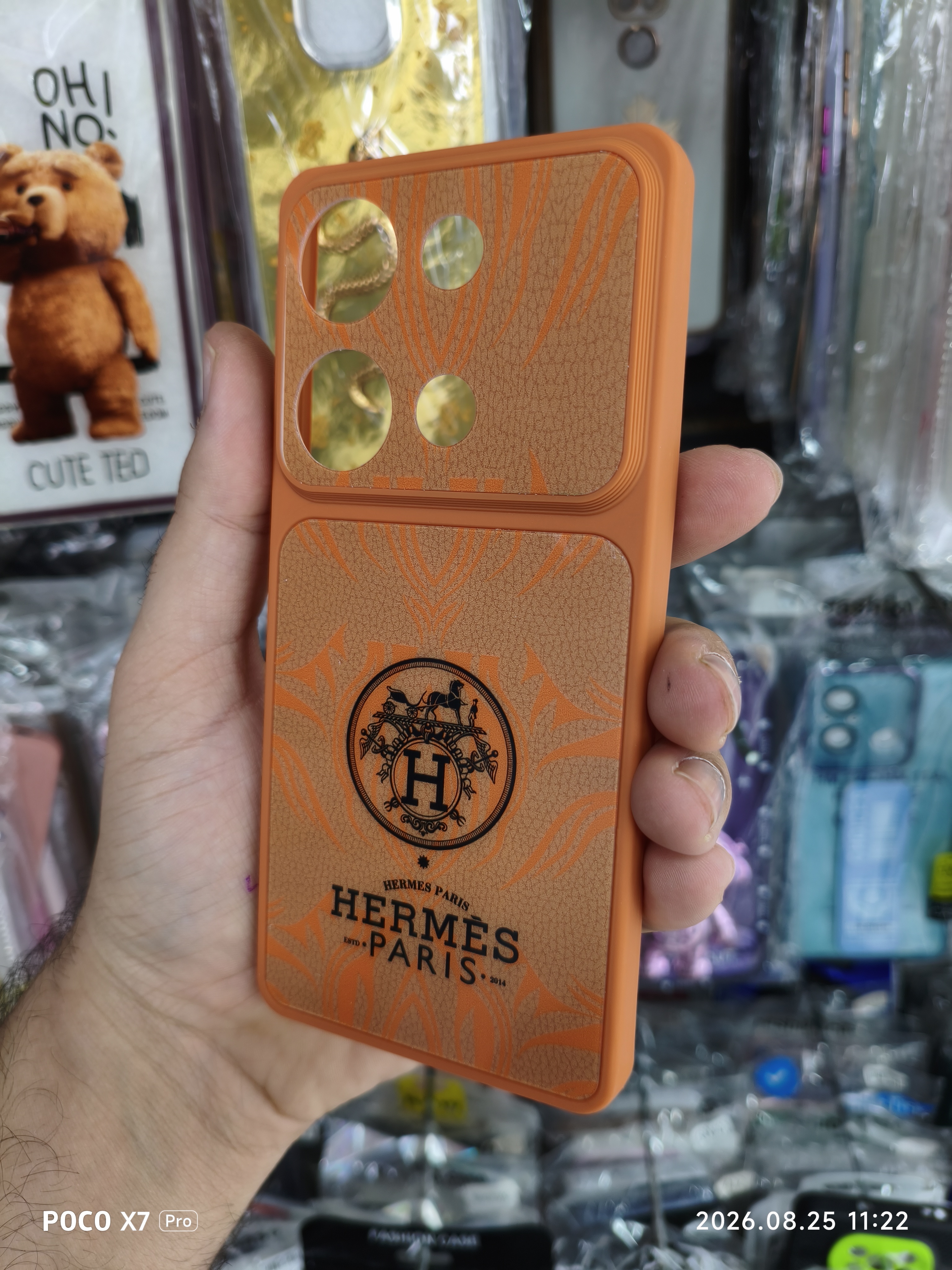 قاب Xiaomi Redmi Note 13 pro 4g طرح هرمس Hermes | قاب لوکس و خاص نارنجی