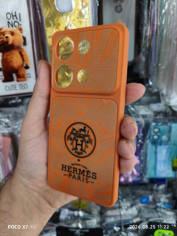 قاب Xiaomi Redmi Note 13 pro 4g طرح هرمس Hermes | قاب لوکس و خاص نارنجی