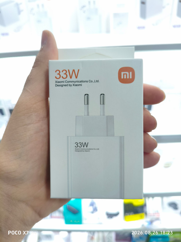 شارژر ۳۳ وات شیائومی اصلی بدون کابل | آداپتور فست شارژ Xiaomi 33W با گارانتی یکساله