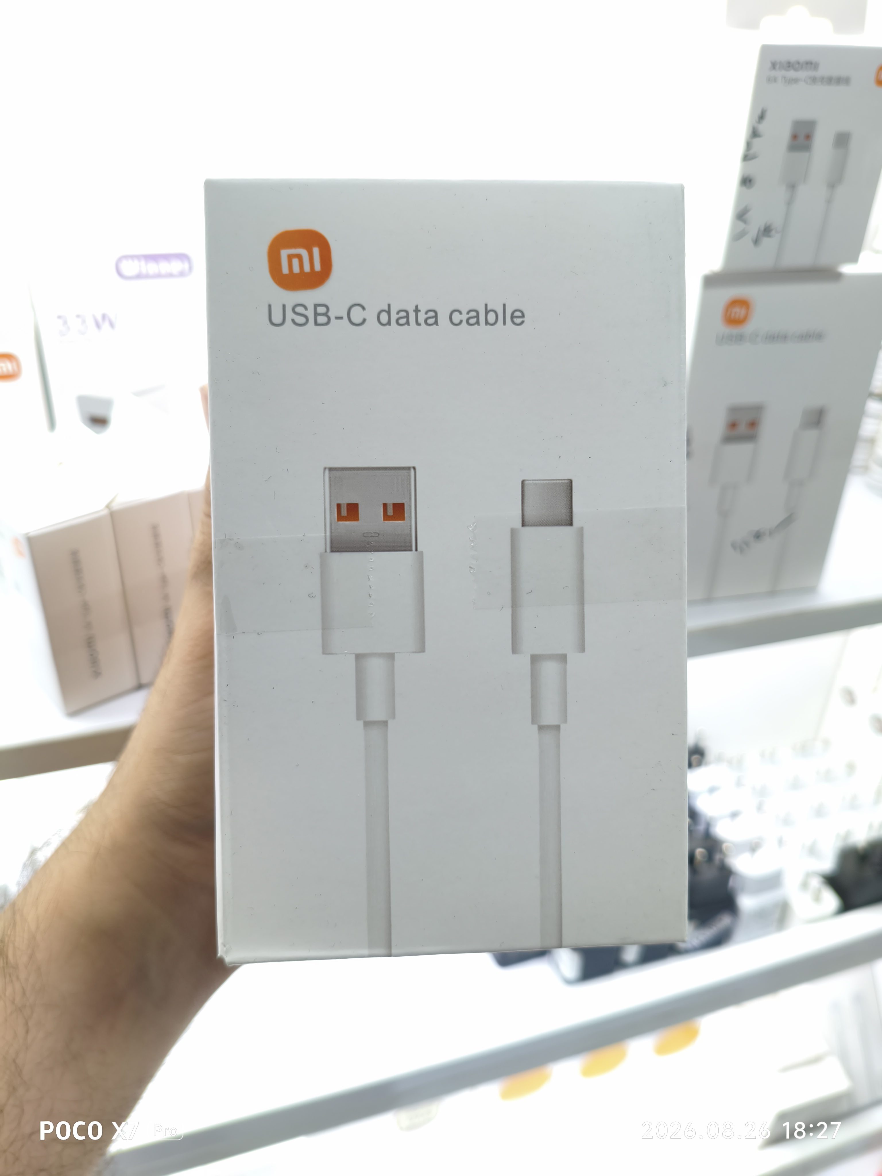 کابل شارژ شیائومی Mi 6A اصلی | کابل 120 وات مخصوص آداپتورهای 120W و 67W با گارانتی یک‌ساله