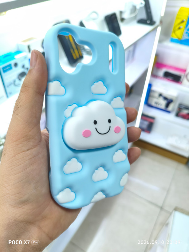 قاب آبی طرح ابر ☁️ گوشی iphone 17 pro max